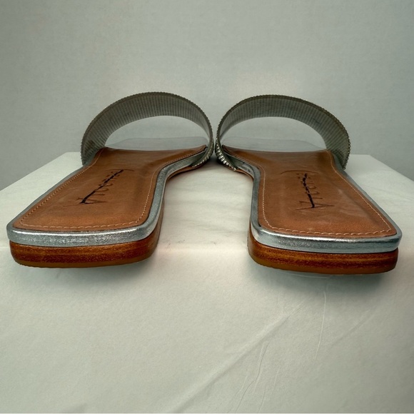 Vicenza Metallic Slide Sandals Size 37/8 - Picture 5 of 12